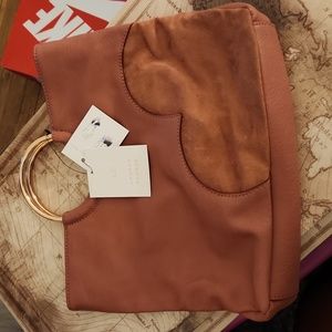 LC Lauren Conrad Heart Detail Tote – NWT, Blush Rose, Ring + Strap Handles